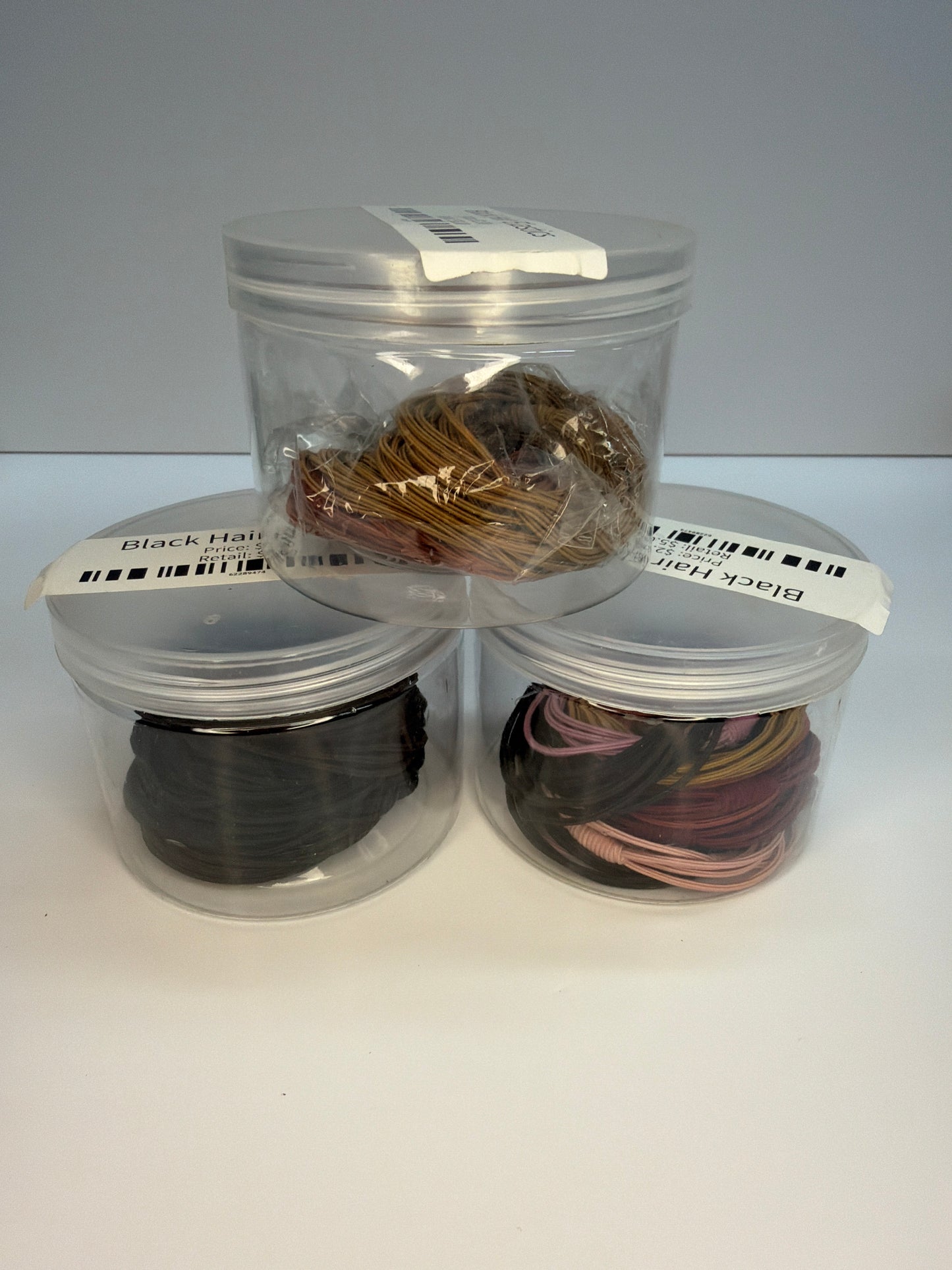 Black Hair Elastics, No Metal Gentle Hair Ties, 32 Ct