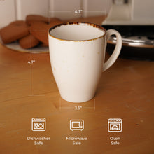 Porcelain Coffee Mug Set of 4. Cups for Tea, Cappuccino, Latte, Chocolate, Hot or Cold Drinks. Porcelain Coffee Cups with Big Handle 12.5 oz. Microwave, Oven, and Dishwasher Safe, Scratch Resistant