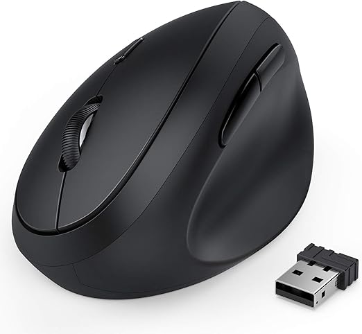 Jelly Comb Ergonomic Vertical Wireless Mouse – Comfortable, Anti-Strain Computer Mouse