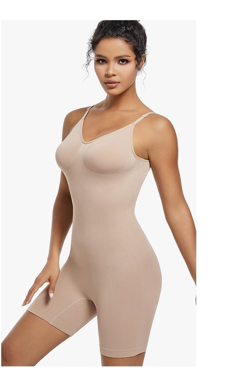 2-Pack Seamless Shapewear Bodysuits - Adjustable Tummy Control & Butt Lifting