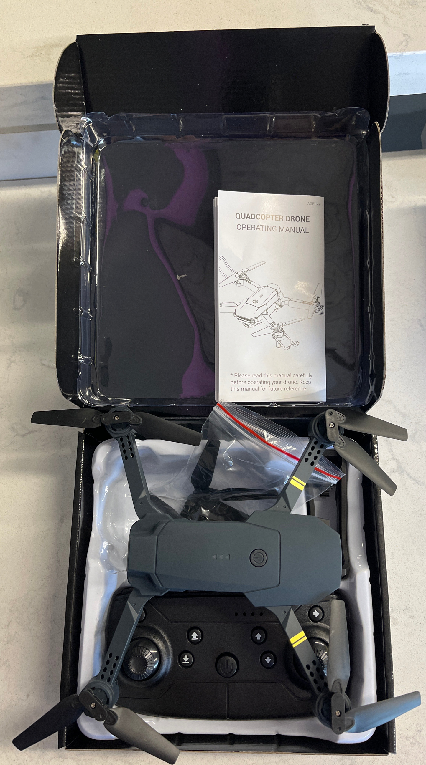 Drones with Camera for Adults Kids, Foldable RC Quadcopter, Helicopter Toys, 1080P FPV Video Drone for Beginners, 2 Batteries, Carrying Case, One Key Start, Altitude Hold,Headless Mode,3D Flips