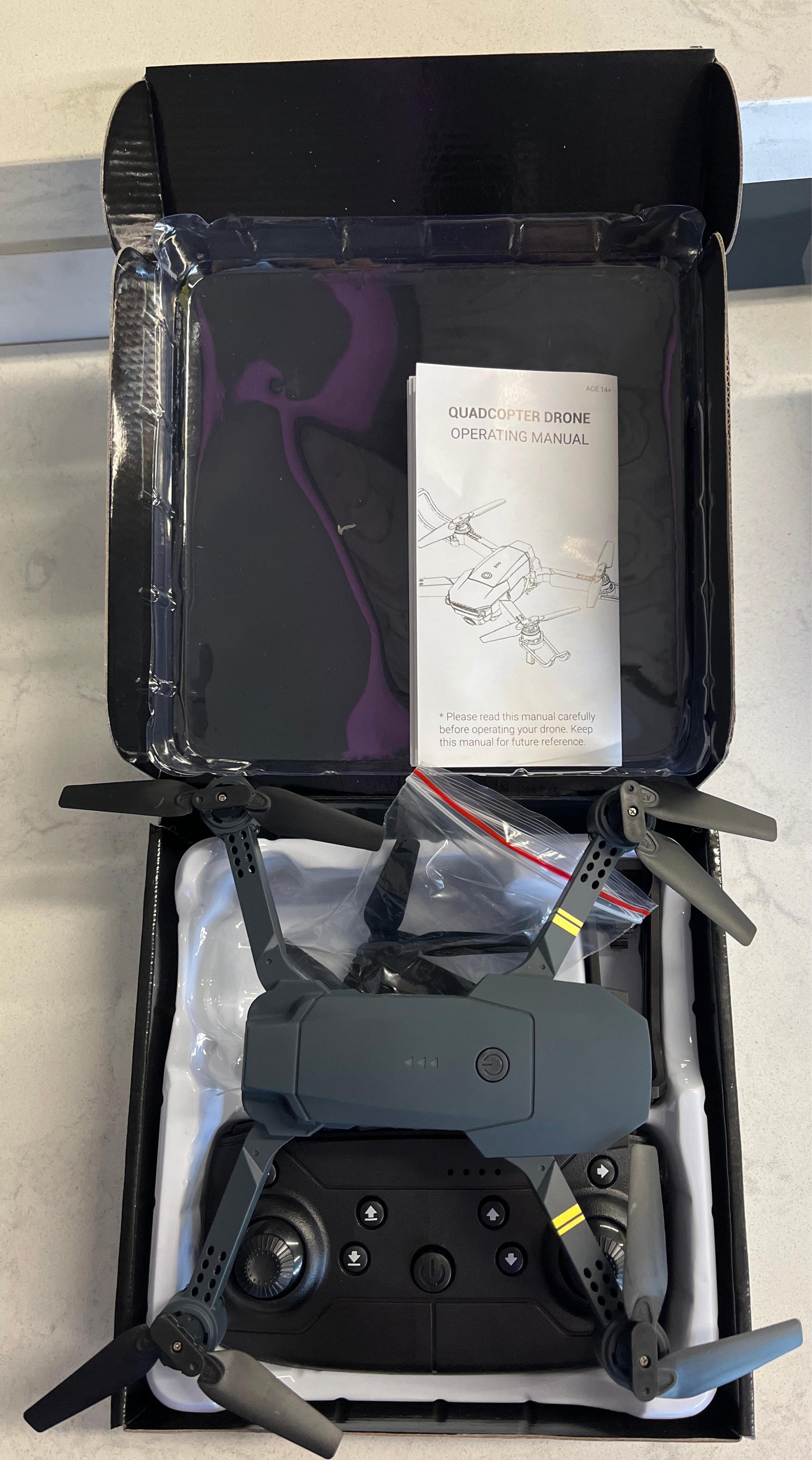 Drones with Camera for Adults Kids, Foldable RC Quadcopter, Helicopter Toys, 1080P FPV Video Drone for Beginners, 2 Batteries, Carrying Case, One Key Start, Altitude Hold,Headless Mode,3D Flips