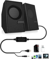 D7 Mini USB 2.0 Powered Speaker System – Clear Sound, Compact Design