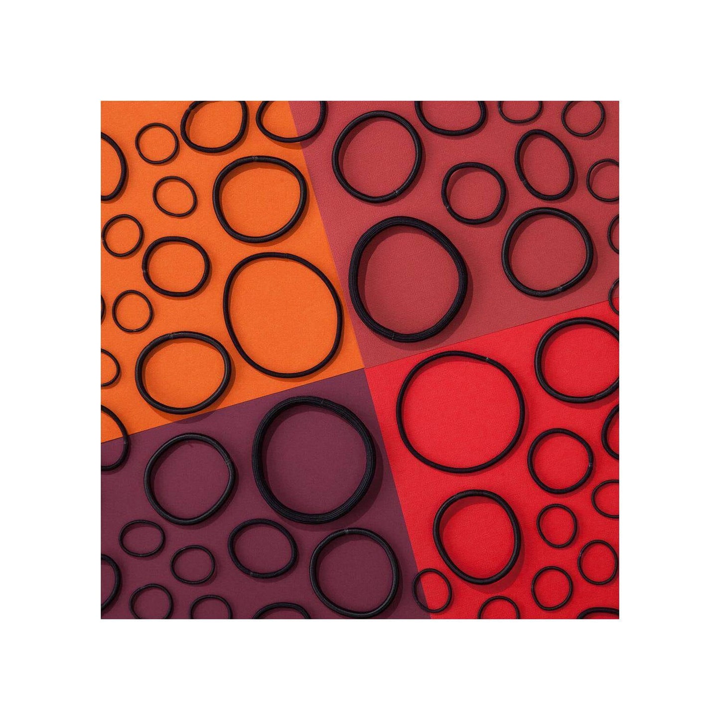 Black Hair Elastics, No Metal Gentle Hair Ties, 32 Ct