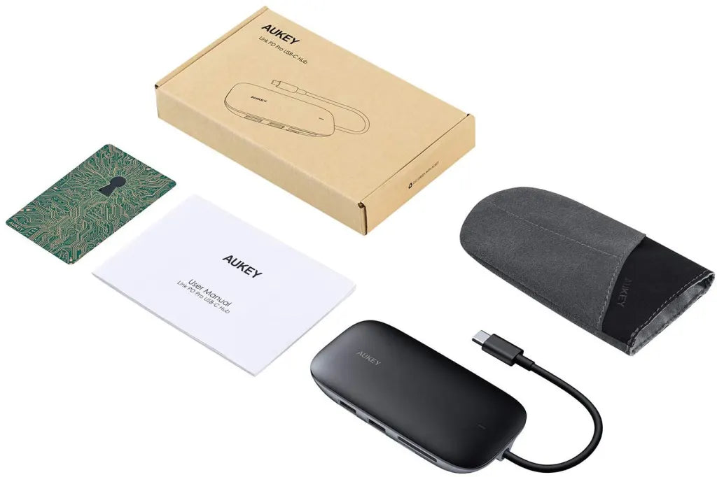 AUKEY Uni-FD Pro USB-C Hub – 7-in-1 Multi-Port Adapter for Laptops & Devices