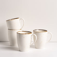 Porcelain Coffee Mug Set of 4. Cups for Tea, Cappuccino, Latte, Chocolate, Hot or Cold Drinks. Porcelain Coffee Cups with Big Handle 12.5 oz. Microwave, Oven, and Dishwasher Safe, Scratch Resistant