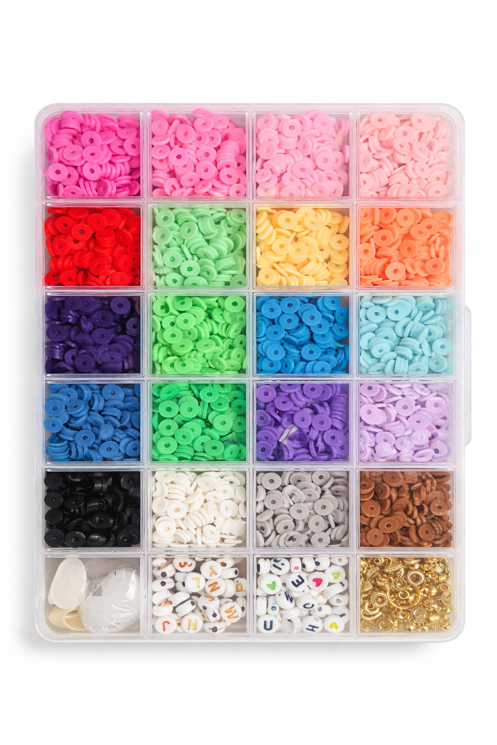 Multi-Colour Silicone Nail Art Beads & Letter Charm Kit