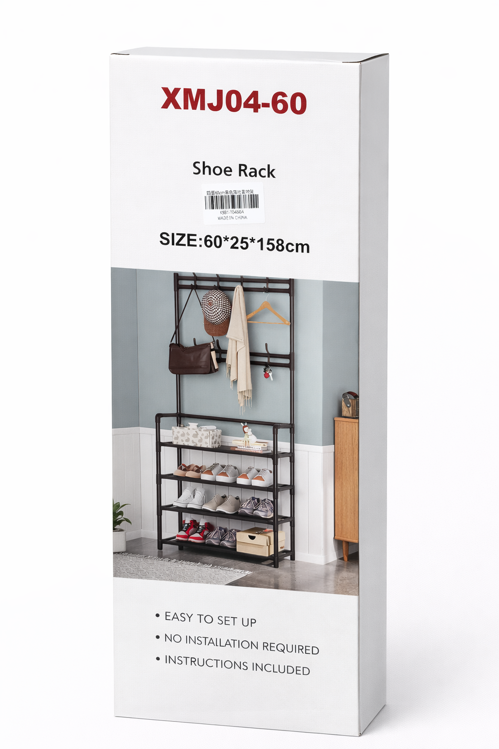 Free Standing Metal Shoe Rack Organizer Space Saving Closet Entryway Shoe Shelf Stand