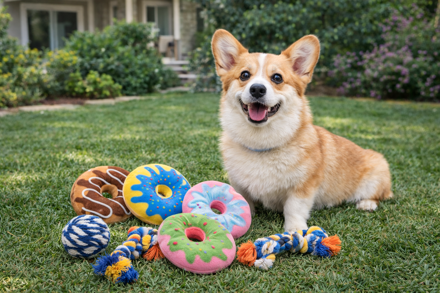 Toozey Puppy Teething Chew Toys for Small Dogs Colorful Donut Durable Puppy Toy Set