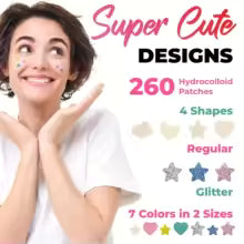 HitWorker Cute Hydrocolloid Pimple Patches – Fun Acne Spot Treatment, Invisible Blemish Care