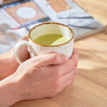 Porcelain Coffee Mug Set of 4. Cups for Tea, Cappuccino, Latte, Chocolate, Hot or Cold Drinks. Porcelain Coffee Cups with Big Handle 12.5 oz. Microwave, Oven, and Dishwasher Safe, Scratch Resistant