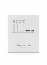 K16 Power Bank 10,000 mAh Portable Charger with 4 Built-In Charging Cables – Fast Charge USB-C, Lightning & Micro USB, Dual Output, Slim Powerbank for iPhone, Samsung, Android Devices