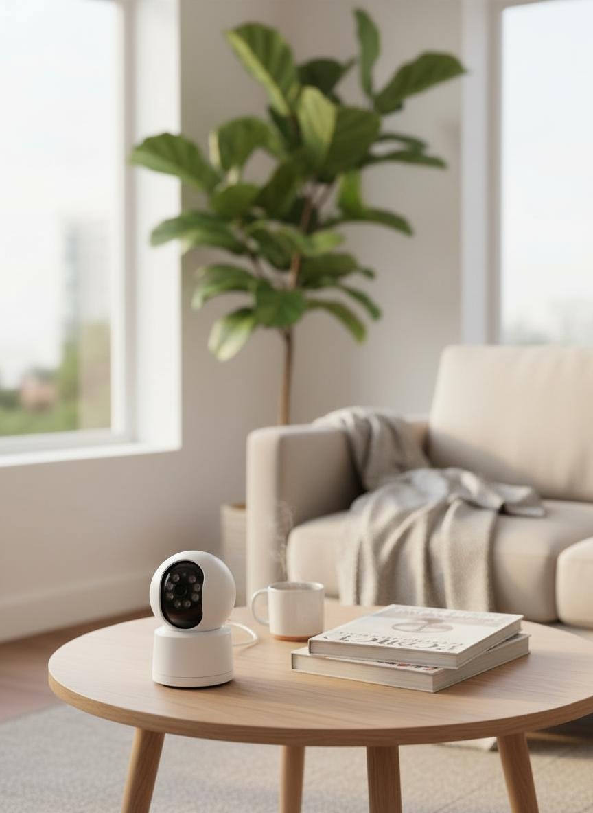 Smart Indoor Wi-Fi Security Camera - HD Video with Multi-User Family Sharing