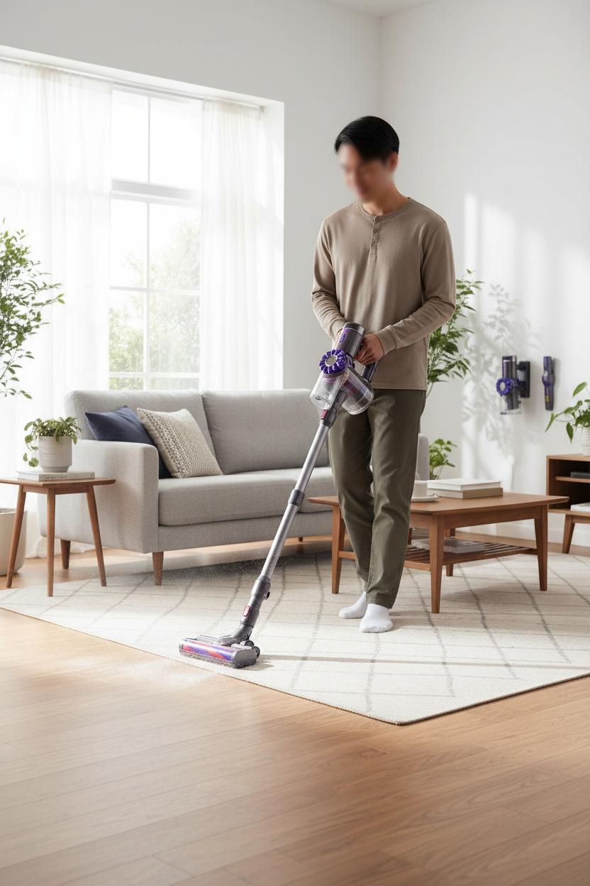 V12 Cordless Vacuum Cleaner – Powerful Lightweight Stick Vacuum with High Suction, Rechargeable Battery, Multi-Surface Cleaning