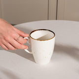 Porcelain Coffee Mug Set of 4. Cups for Tea, Cappuccino, Latte, Chocolate, Hot or Cold Drinks. Porcelain Coffee Cups with Big Handle 12.5 oz. Microwave, Oven, and Dishwasher Safe, Scratch Resistant