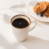 Porcelain Coffee Mug Set of 4. Cups for Tea, Cappuccino, Latte, Chocolate, Hot or Cold Drinks. Porcelain Coffee Cups with Big Handle 12.5 oz. Microwave, Oven, and Dishwasher Safe, Scratch Resistant